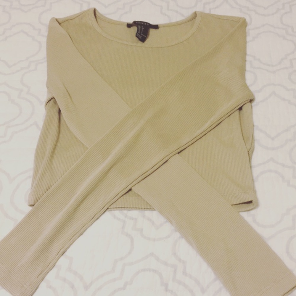 ▪️Forever 21: Tan Crop top NWOT